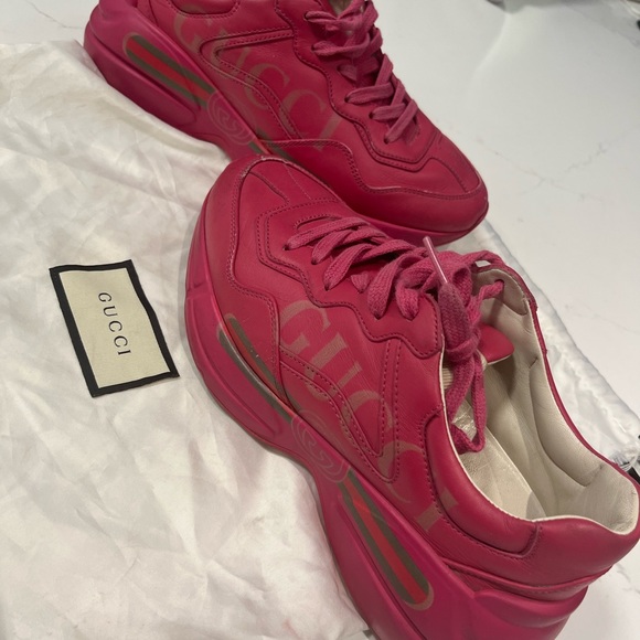 Gucci pink sneakers size 7 - Picture 4 of 6